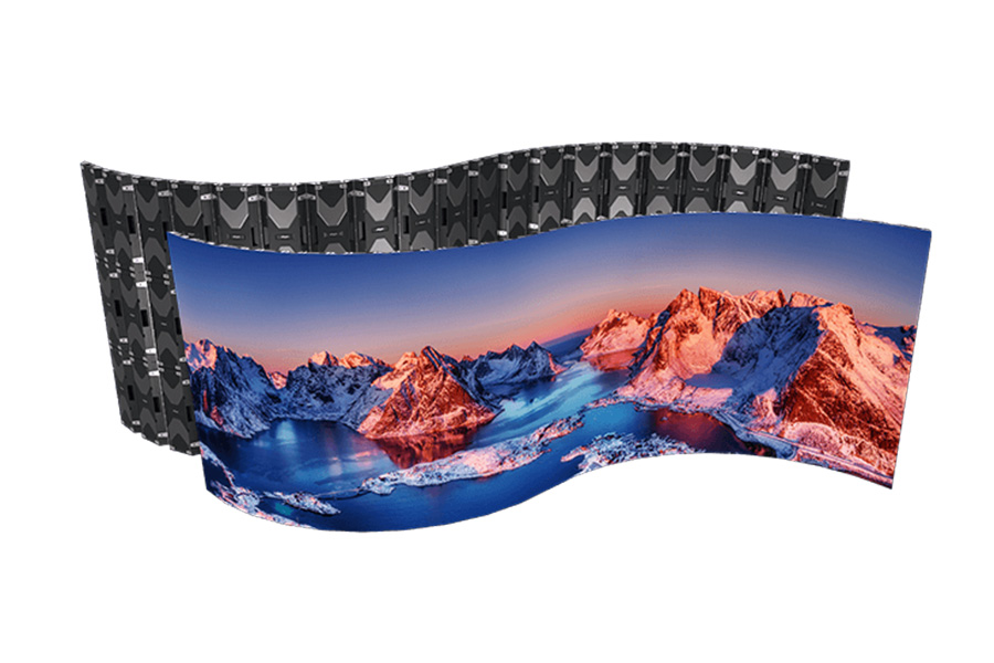 艾比森 NX系列 商業LED顯示屏 小箱體內外弧拼裝效果圖